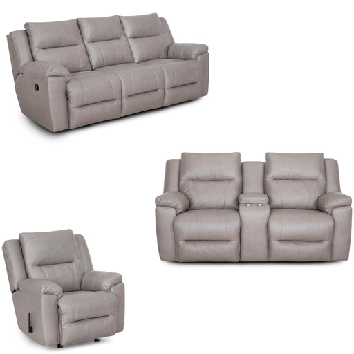 Franklin Furniture - 616 Ransom 3 Piece Power Reclining Sofa Set in Astrid Stone - 61644-83-61634-83-6516-BJ - GreatFurnitureDeal