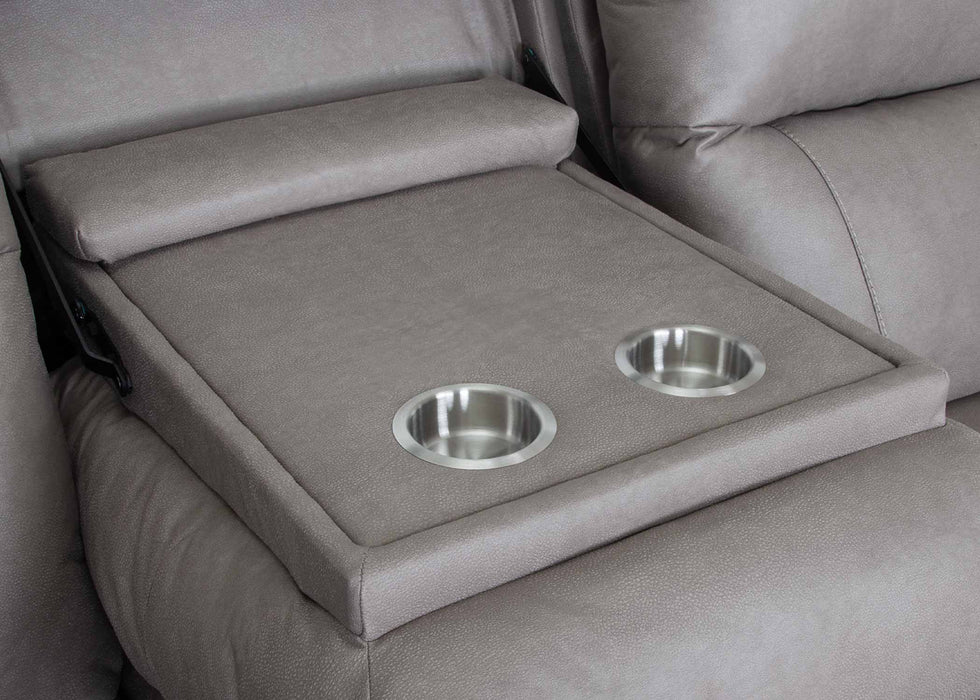 Franklin Furniture - 616 Ransom Reclining Console Loveseat w/ Storage & Cupholders in Astrid Stone - 61634