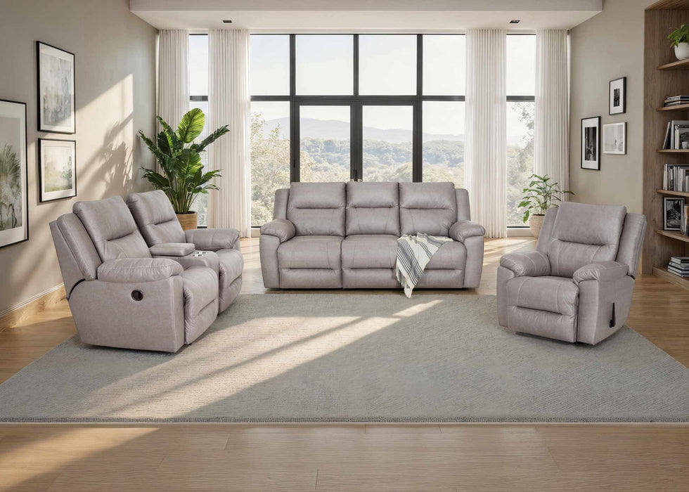 Franklin Furniture - 616 Ransom 3 Piece Power Reclining Sofa Set in Astrid Stone - 61644-83-61634-83-6516-BJ