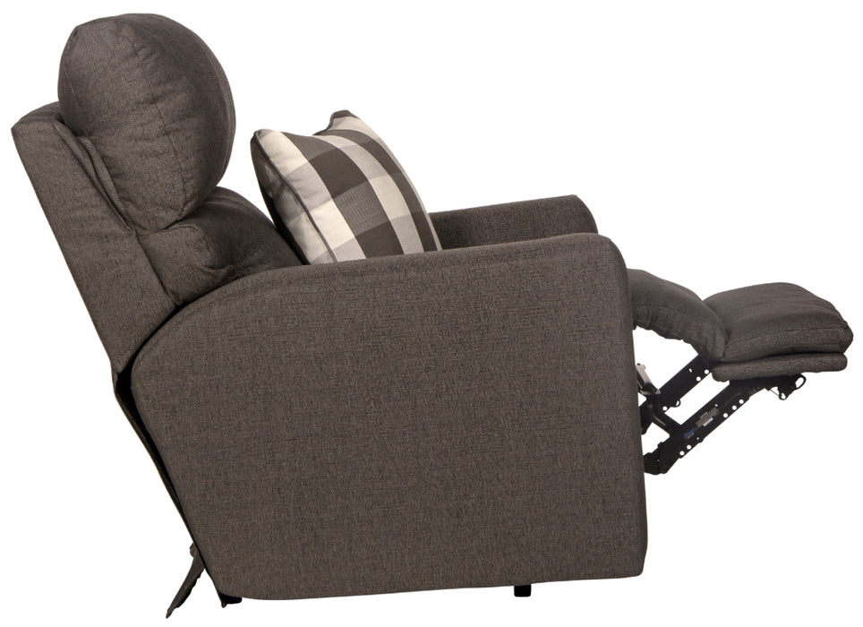 Catnapper - Searsport Power Headrest Recliner in Metal/Charcoal - 61800-7-METAL - GreatFurnitureDeal