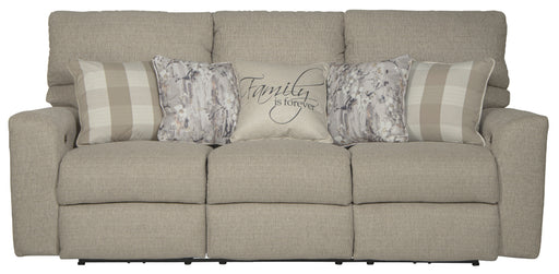 Catnapper - Searsport Power Headrest Reclining Sofa in Buff/Linen - 61801-LINEN - GreatFurnitureDeal