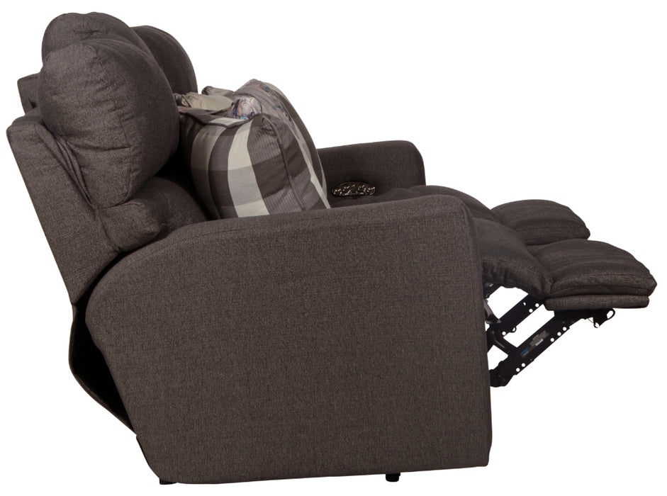 Catnapper - Searsport 2 Piece Power Headrest Reclining Sofa Set in Metal/Charcoal - 61801-02-METAL - GreatFurnitureDeal