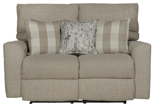 Catnapper - Searsport Power Headrest Reclining Loveseat in Buff/Linen - 61802-LINEN - GreatFurnitureDeal