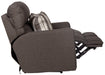 Catnapper - Searsport Power Headrest Reclining Loveseat in Metal/Charcoal - 61802-METAL - GreatFurnitureDeal