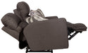 Catnapper - Searsport Power Headrest Reclining Loveseat in Metal/Charcoal - 61802-METAL - GreatFurnitureDeal