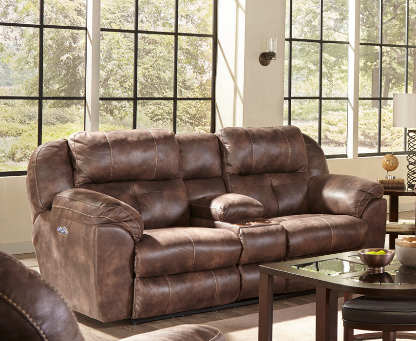 Catnapper - Ferrington 3 Piece Power Headrest Power Lay Flat Reclining Living Room Set in Dusk - 61891-3SET - GreatFurnitureDeal