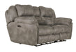 Catnapper - Ferrington Power Headrest Power Lumbar Power Reclining Sofa in Steel - 761891-STEEL - GreatFurnitureDeal