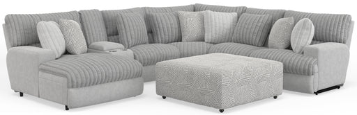 Catnapper - Abraxas 6 Piece Power Sectional Sofa in Moonstruck - 61932-1939-1934-1938-1934-1937-MOON - GreatFurnitureDeal