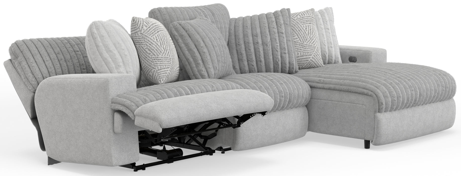 Catnapper - Abraxas 3 Piece Power Sectional Sofa in Moonstruck - 61936-1934-61933-MOON - GreatFurnitureDeal