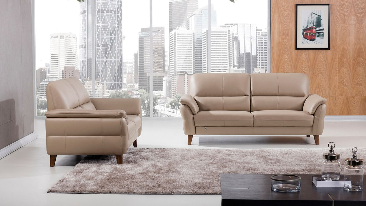 American Eagle Furniture - EK073 Tan Italian Leather Sofa - EK073-TAN-SF
