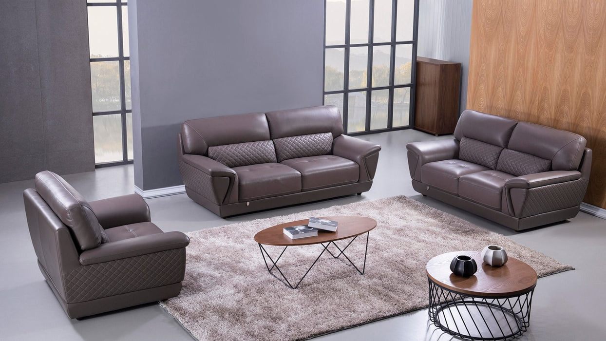 American Eagle Furniture - EK099 Dark Tan Italian Leather Loveseat - EK099-DT-LS - GreatFurnitureDeal