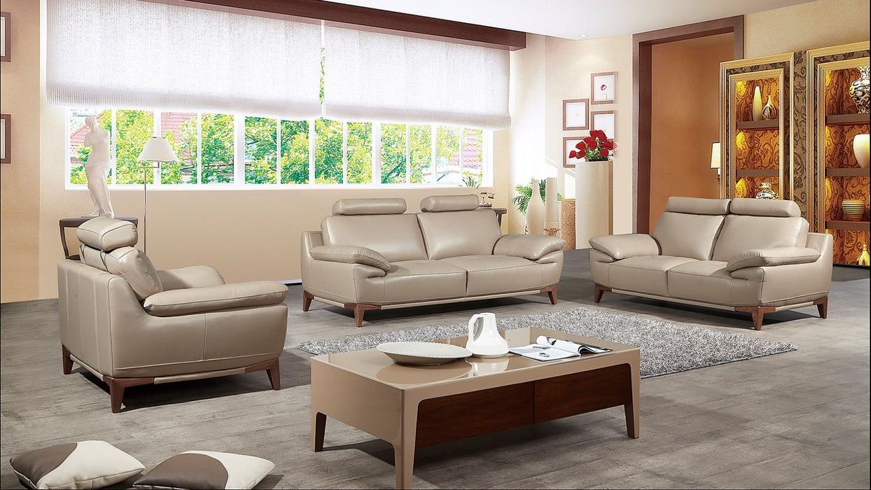 American Eagle Furniture - EK028 Tan Italian Full Leather Sofa - EK028-TAN-SF