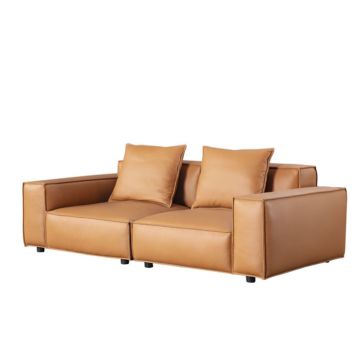 American Eagle Furniture - EK8008 Medium Brown Full Leather Sofa - EK8008-MB-SF