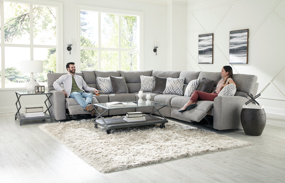 Catnapper - Sydney 7 Piece Power Modular Sectional in Nature - 62066-2069-62065-2068-62065-2064-62067-NATURE