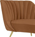 Meridian Furniture - Margo Saddle Velvet Upholstered Chaise Lounge - 622Saddle-Chaise - GreatFurnitureDeal