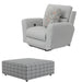 Catnapper - Chappy Power Lay Flat Recliner with Cocktail Ottoman in Pebble - 623207-23212-PEBBLE - GreatFurnitureDeal