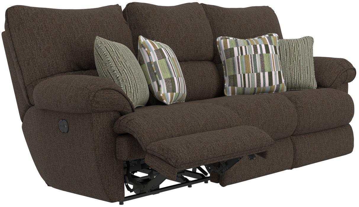 Catnapper - Lenny Power Lay Flat Reclining Sofa in Chocolate - 62571-CHOCOLATE - GreatFurnitureDeal