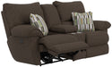 Catnapper - Lenny Power Lay Flat Reclining Console Loveseat in Chocolate - 62579-CHOCOLATE - GreatFurnitureDeal