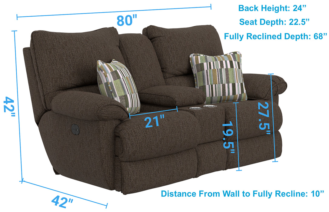 Catnapper - Lenny 2 Piece Power Reclining Sofa Set in Chocolate - 62571-62579-CHOCOLATE - GreatFurnitureDeal