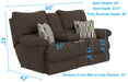 Catnapper - Lenny Power Lay Flat Reclining Console Loveseat in Chocolate - 62579-CHOCOLATE - GreatFurnitureDeal
