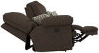 Catnapper - Lenny Power Lay Flat Reclining Console Loveseat in Chocolate - 62579-CHOCOLATE - GreatFurnitureDeal