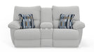 Catnapper - Lenny Power Lay Flat Reclining Console Loveseat in Winter - 62579-WINTER - GreatFurnitureDeal