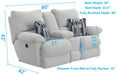 Catnapper - Lenny 2 Piece Power Reclining Sofa Set in Winter - 62571-62579-WINTER - GreatFurnitureDeal