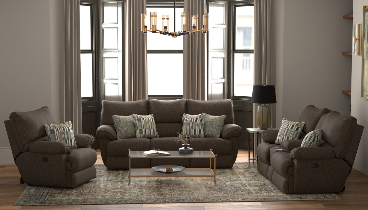 Catnapper - Lenny Power Lay Flat Reclining Sofa in Chocolate - 62571-CHOCOLATE - GreatFurnitureDeal