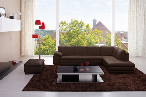 J&M Furniture - 625 Italian Leather LHF Sectional Sofa in Brown - 17544311331-LHF - GreatFurnitureDeal