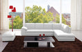 J&M Furniture - 625 Italian Leather RHF Sectional Sofa in White - 175443113331-RHF - GreatFurnitureDeal