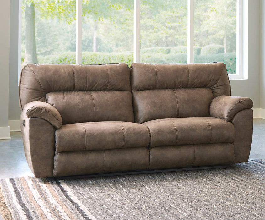 Catnapper - Hollins Power Reclining Sofa in Coffee - 62651-COFFEE - GreatFurnitureDeal
