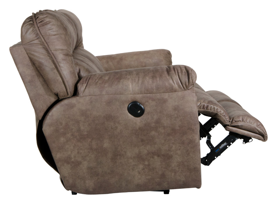 Catnapper - Hollins Power Reclining Sofa in Coffee - 62651-COFFEE - GreatFurnitureDeal