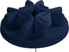 Meridian Furniture - Circlet Navy Velvet Upholstered Roundabout Sofa - 627Navy - GreatFurnitureDeal