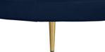 Meridian Furniture - Circlet Navy Velvet Upholstered Roundabout Sofa - 627Navy - GreatFurnitureDeal
