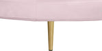 Meridian Furniture - Circlet Pink Velvet Upholstered Roundabout Sofa - 627Pink - GreatFurnitureDeal
