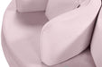 Meridian Furniture - Circlet Pink Velvet Upholstered Roundabout Sofa - 627Pink - GreatFurnitureDeal