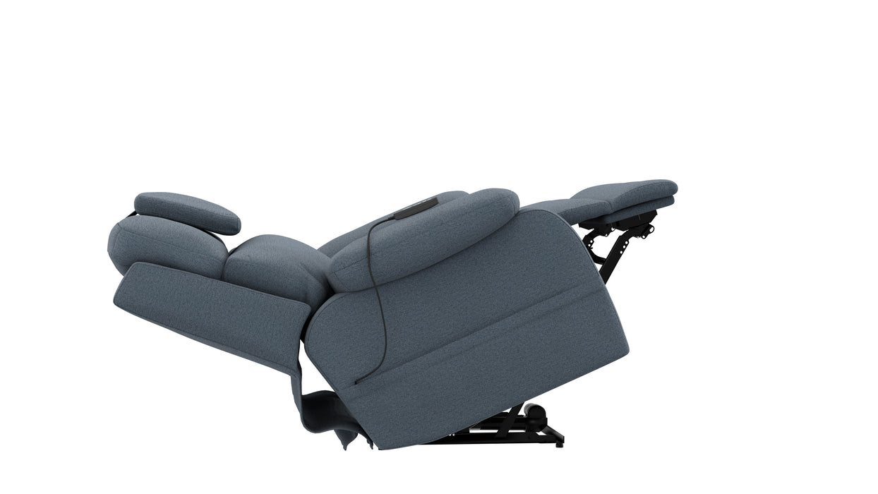 Catnapper - Dreamtime XL Power Headrest Power Lay Flat Recliner w/CR3 Heat/Massage/Zero Gravity in Steel - 629207-STEEL - GreatFurnitureDeal