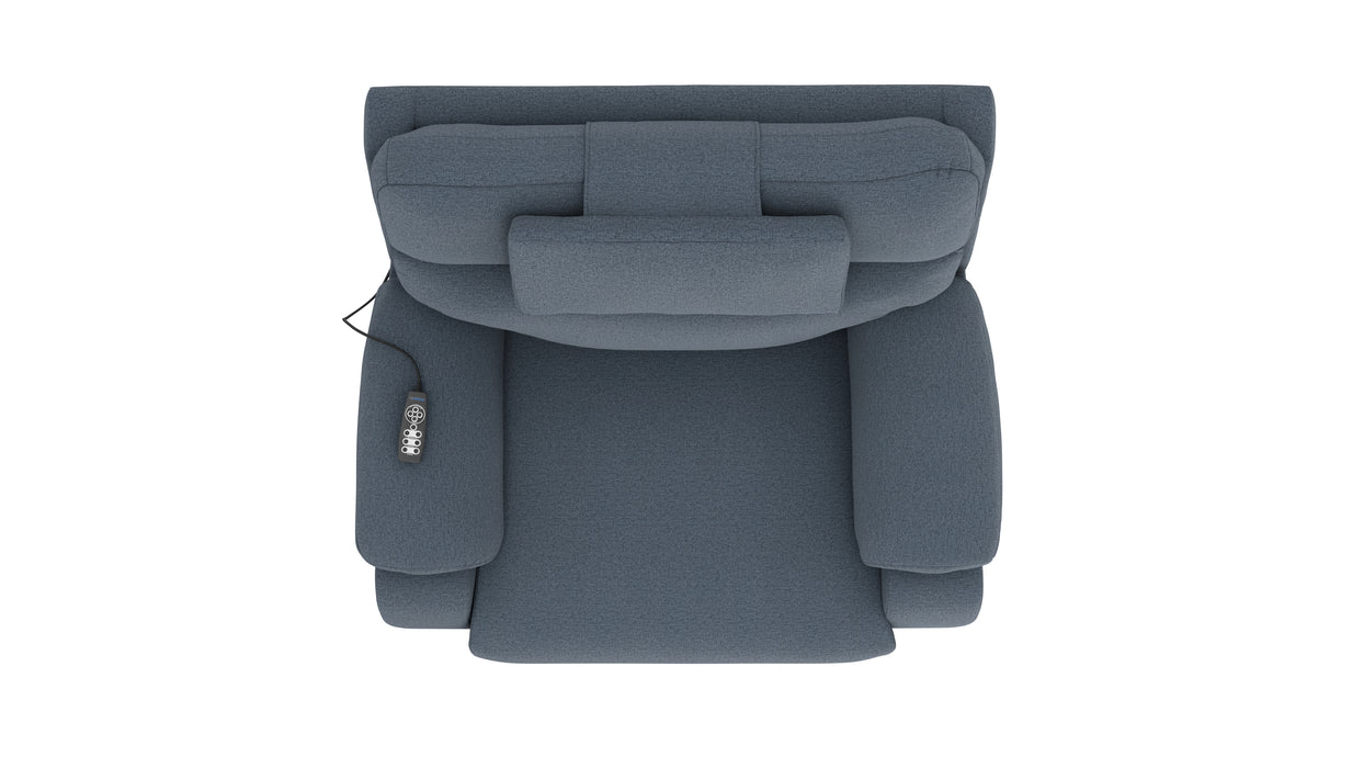 Catnapper - Dreamtime XL Power Headrest Power Lay Flat Recliner w/CR3 Heat/Massage/Zero Gravity in Steel - 629207-STEEL - GreatFurnitureDeal