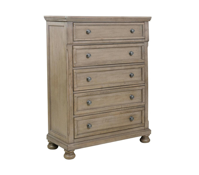 Homelegance - Bethel 5 Piece California King Bedroom Set in Wire Brushed Gray - 2259KGY-1CK*9 - GreatFurnitureDeal