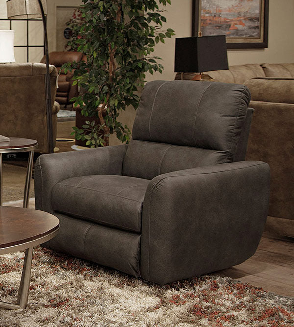 Catnapper - Dorian 3 Piece Reclining Living Room Set in Charcoal/Nutmeg - 3071-72-70-CHARCOAL - GreatFurnitureDeal