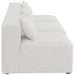 Meridian Furniture - Cube 108" Cream Fabric Upholstered 3pc. Armless Sofa - 630Cream-S108A - GreatFurnitureDeal