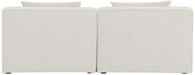 Meridian Furniture - Cube 72" Cream Fabric Upholstered 2pc. Armless Sofa - 630Cream-S72A - GreatFurnitureDeal