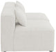 Meridian Furniture - Cube 72" Cream Fabric Upholstered 2pc. Armless Sofa - 630Cream-S72A - GreatFurnitureDeal