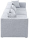 Meridian Furniture - Cube 144" Grey Fabric Upholstered 4pc. Sofa - 630Grey-S144B - GreatFurnitureDeal
