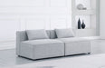 Meridian Furniture - Cube 72" Grey Fabric Upholstered 2pc. Armless Sofa - 630Grey-S72A - GreatFurnitureDeal