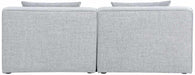 Meridian Furniture - Cube 72" Grey Fabric Upholstered 2pc. Armless Sofa - 630Grey-S72A - GreatFurnitureDeal
