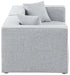 Meridian Furniture - Cube 72" Grey Fabric Upholstered 2pc. Sofa - 630Grey-S72B - GreatFurnitureDeal