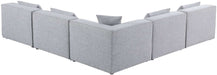 Meridian Furniture - Cube 108" Grey Fabric Upholstered 5pc. Sectional - 630Grey-Sec5B - GreatFurnitureDeal