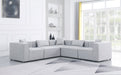 Meridian Furniture - Cube 108" Grey Fabric Upholstered 5pc. Sectional - 630Grey-Sec5C - GreatFurnitureDeal