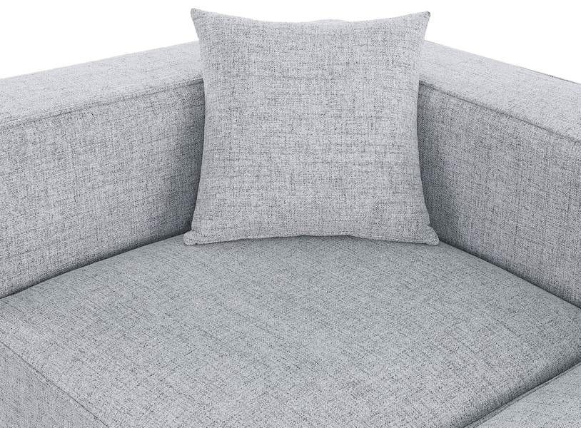 Meridian Furniture - Cube 108" Grey Fabric Upholstered 5pc. Sectional - 630Grey-Sec5C - GreatFurnitureDeal